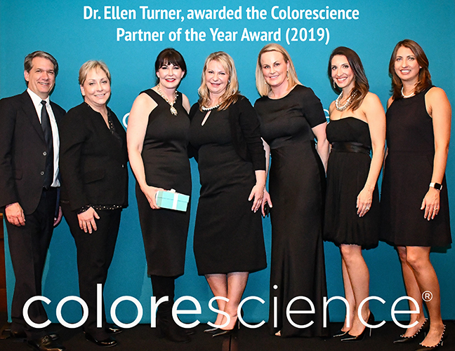 Dr. Ellen Turner, awarded the Colorescience Partner of the Year Award (2019)